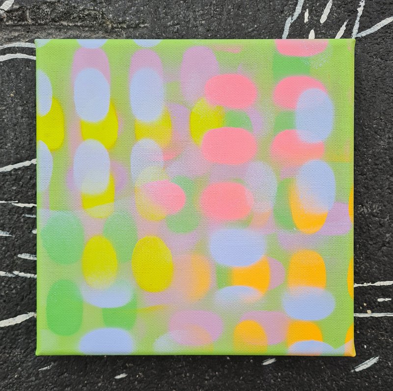 Colours 4 2022, 25x25, Acryl-Spray auf LW, € 290 SOLD